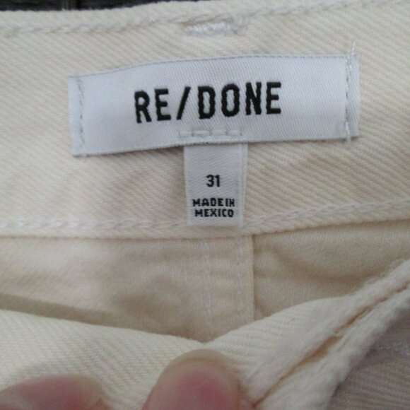 RE/DONE 50s Cutoffs in Vintage White Denim Shorts Sz 31 NWT - Picture 6 of 11
